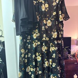Sheer floral dress